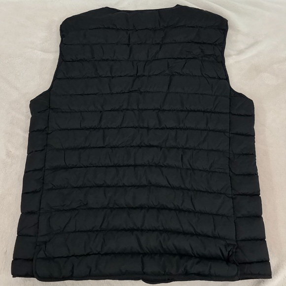 Black light down vest with button-up front and pockets woman size L - Picture 2 of 7
